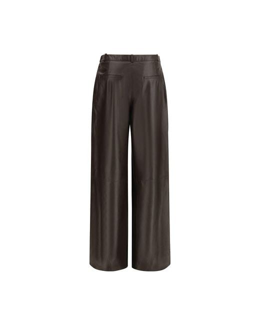 Arma Brown Leather Pants