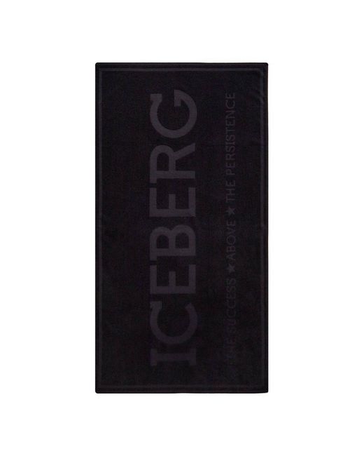 Iceberg Men's Blue Black Cotton Swimwear