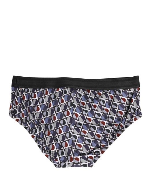 Dolce & Gabbana White Patterned Brando Brief Underwear Cotton Elastane Clothing for men