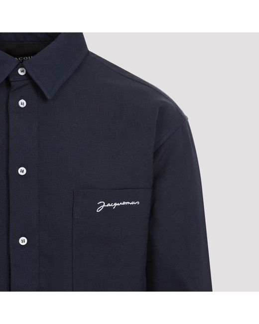 Jacquemus Blue Dark Navy La Chemise Boulanger Shirt for men