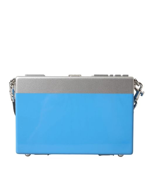 Dolce & Gabbana Blue Multicolor Cassette Player Box Dg Music Crossbody Shoulder Bag