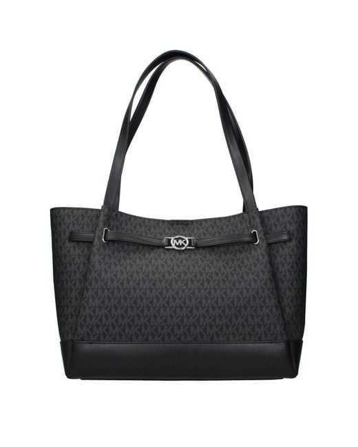 Michael Kors Black Reed Shoulder Bag For Fabric
