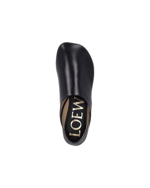 Loewe Black 'slipper Toy' Leather Loafers for men