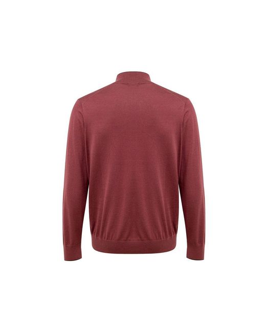 Gran Sasso Red Silk T-Shirt for men