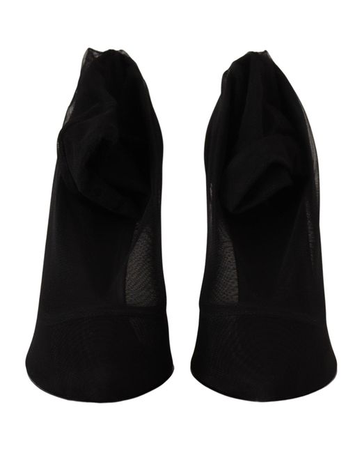 Dolce & Gabbana Black Elegant Stretch Socks Boots