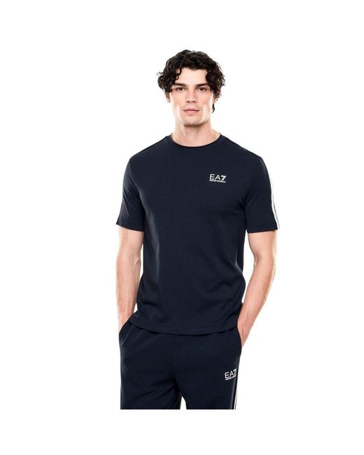 EA7 Blue Cotton Sportswear for men