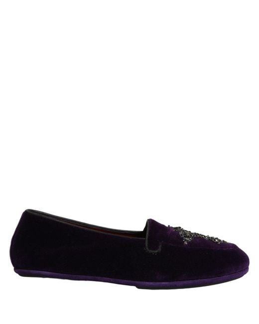 Dolce & Gabbana Blue Violet Suede Embellished Dress Loafers Shoes for men