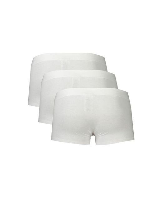 Bikkembergs White Polyester Men's Boxer Briefs Trio Pack for men