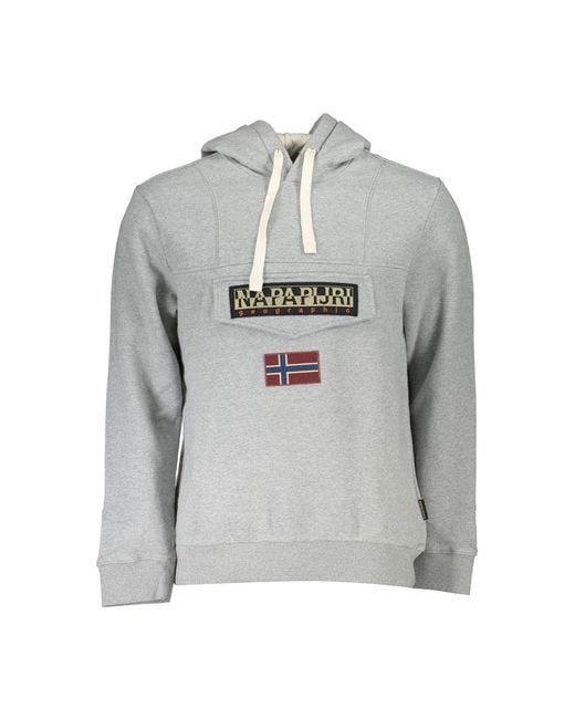 Napapijri Gray Cotton Sweater for men