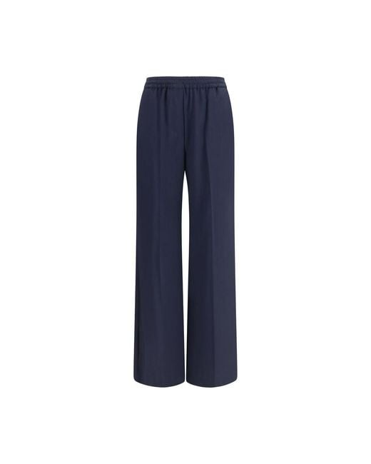 Max Mara Blue Wool Oves Aries Casual Pants
