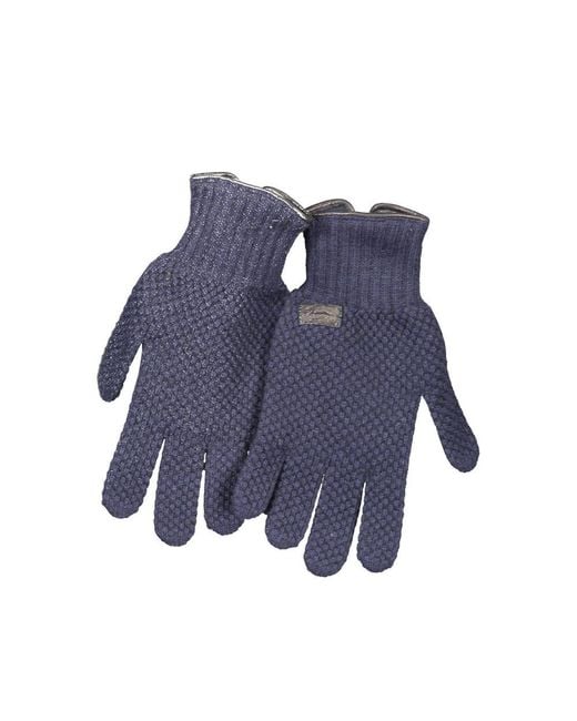 Harmont & Blaine Blue Navy Wool Men's Gloves for men