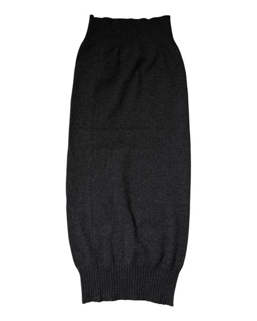 Dolce & Gabbana Black Cashmere Knitted Neck Warmer Foulard Scarf for men