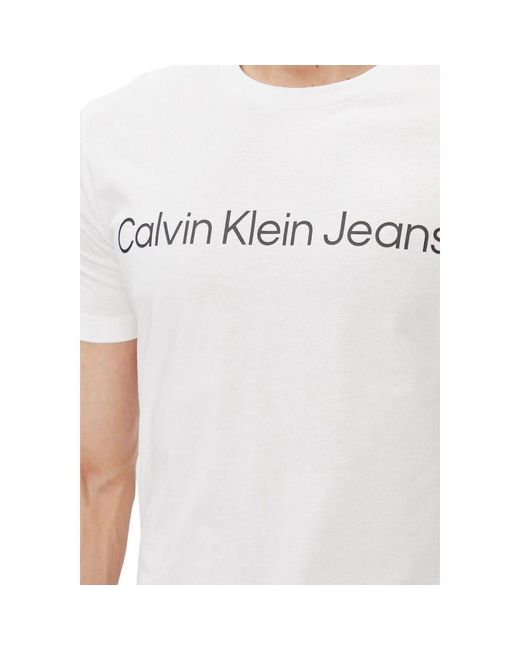 Calvin Klein White Cotton T for men