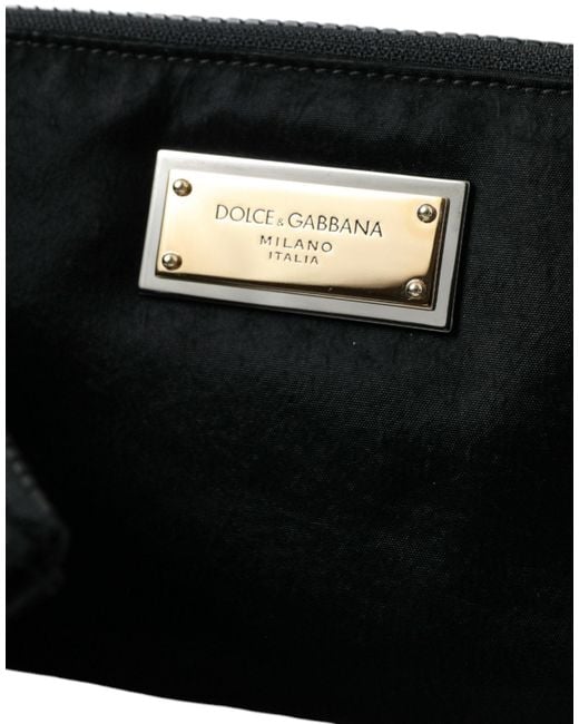 Dolce & Gabbana Black Nylon Logo Multifunctional Kit 2 Pcs Set Bags for men