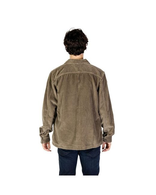 Calvin Klein Brown Gray Cotton Shirt for men