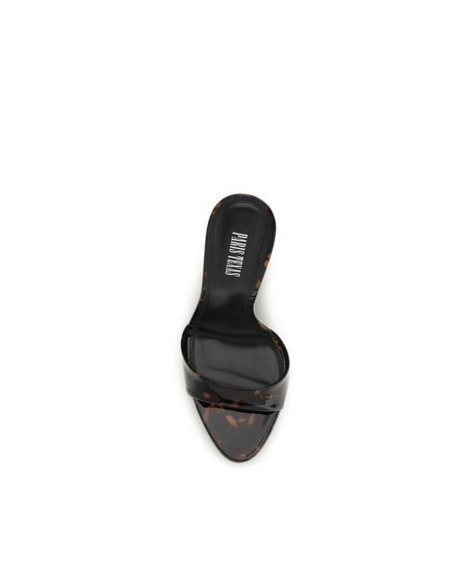 Paris Texas Black Calf Leather Bos Taurus Mules
