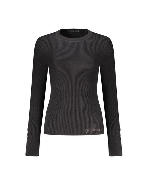 Guess Black Round-Neck Knitwear