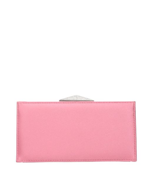 Jimmy Choo Pink Satin Clutch Bags