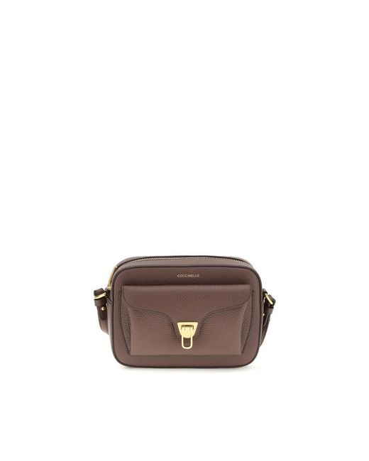 Coccinelle Brown Calf Leather Bos Taurus Shoulder Bag