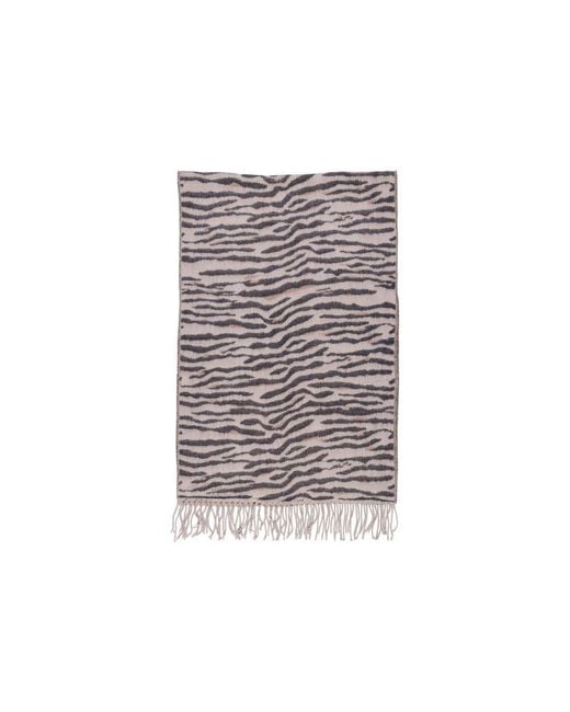 Pieces Multicolor Beige Marabou Scarf
