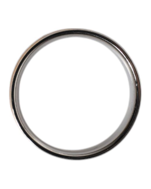 Dolce & Gabbana Gray Gold Silver Tone Real Brass Dg Logo Ring for men