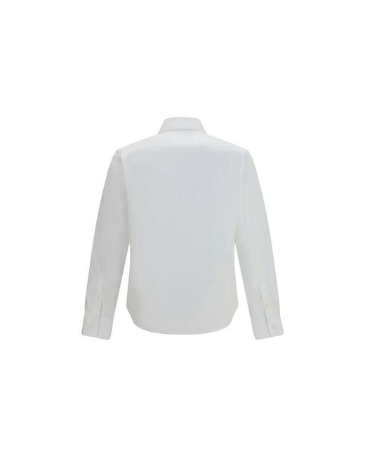Prada White Cotton Dress Shirt for men