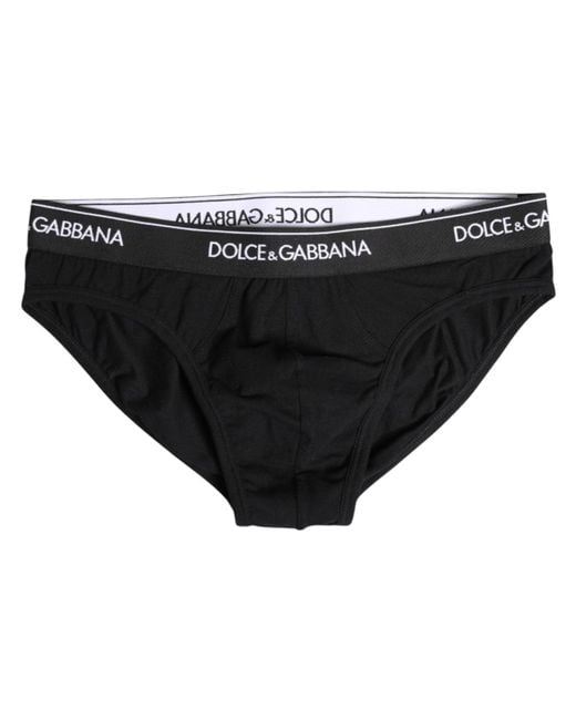 Dolce & Gabbana Black Cotton Stretch Regular Brief Underwear for men