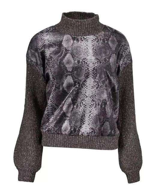 MARCIANO BY GUESS Black Brown Polyester Sweater