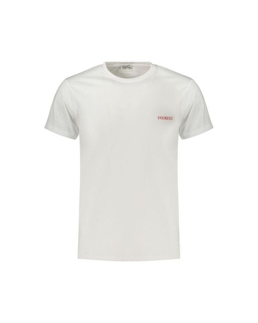 Bikkembergs White Cotton Mens T for men