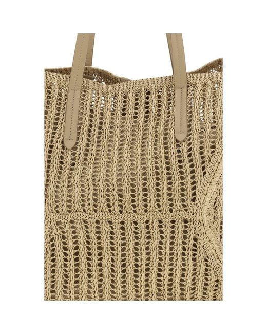 Brunello Cucinelli White Beige Raffia Handbag