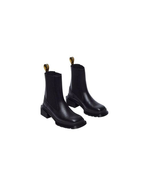 Dr. Martens Blue Black Leather Ankle Boots