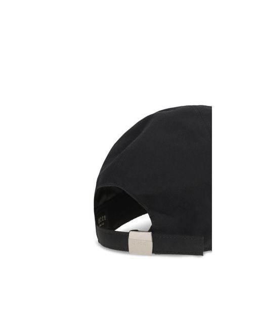 Gucci Black Cotton Cap (baseball Hat) for men