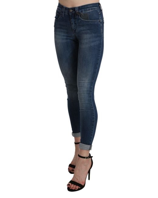 Ermanno Scervino Blue Chic High Waist Cropped Jeans