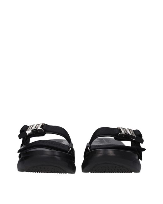 Givenchy Black Buckle Strap Leather Sandals for men