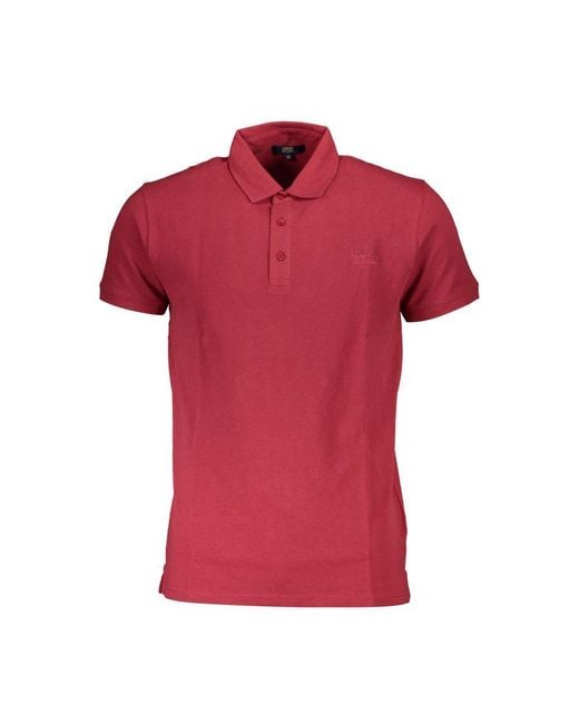 Roberto Cavalli Red Cotton Polo Shirt for men