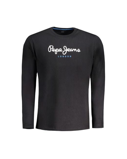Pepe Jeans Black Cotton T-Shirt for men