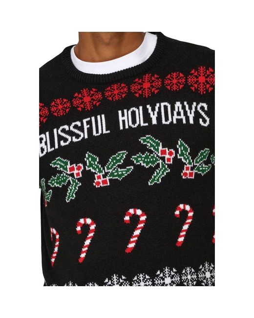 Only & Sons Black Marabou Sweatshirt for men