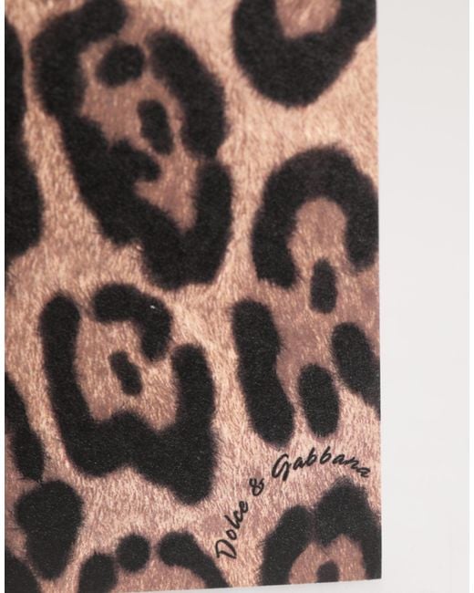 Dolce & Gabbana Multicolor Leopard Print Envelope Paper Post Card Holder