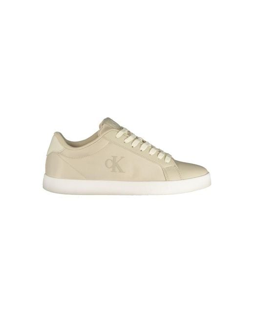 Calvin Klein Natural Beige Polyurethane S Sneaker