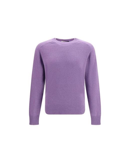 Brooksfield Purple Cashmere Sweater for men
