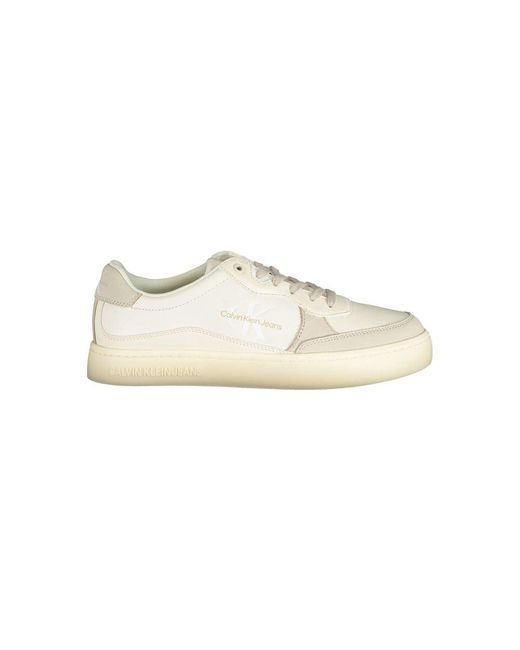 Calvin Klein Natural Elegant Sneakers With Contrast Accents for men
