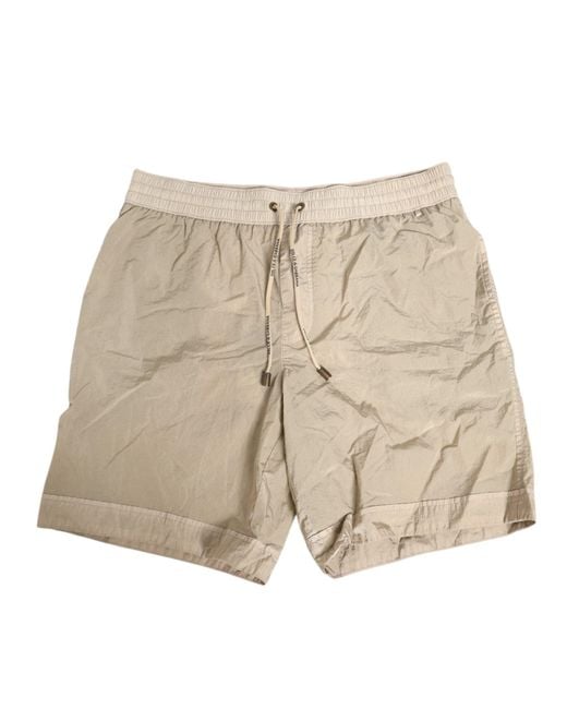 Dolce & Gabbana Natural Nylon Beachwear Boxer Short Swimwear for men