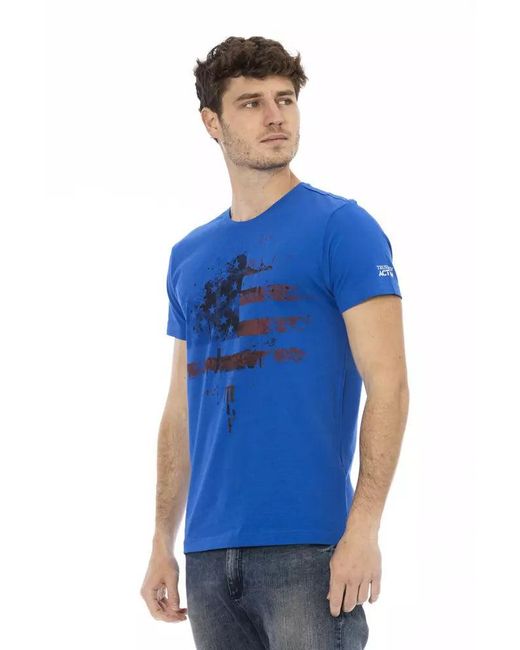 TRUSSARDI ACTION Blue Cotton Men T for men