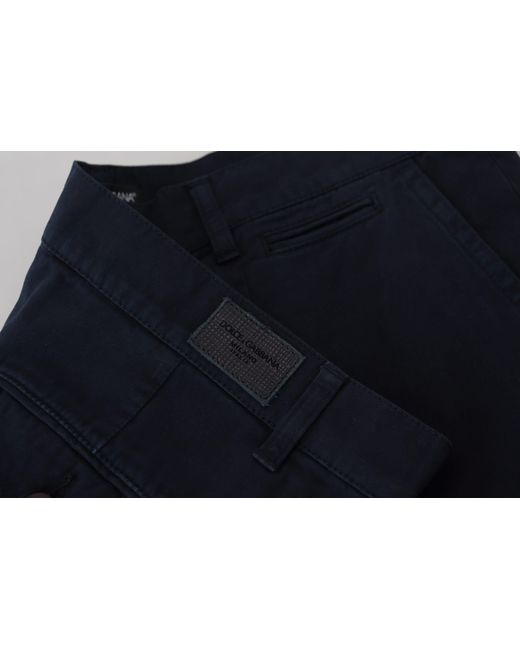 Dolce & Gabbana Black Cotton Dress Formal Pants for men