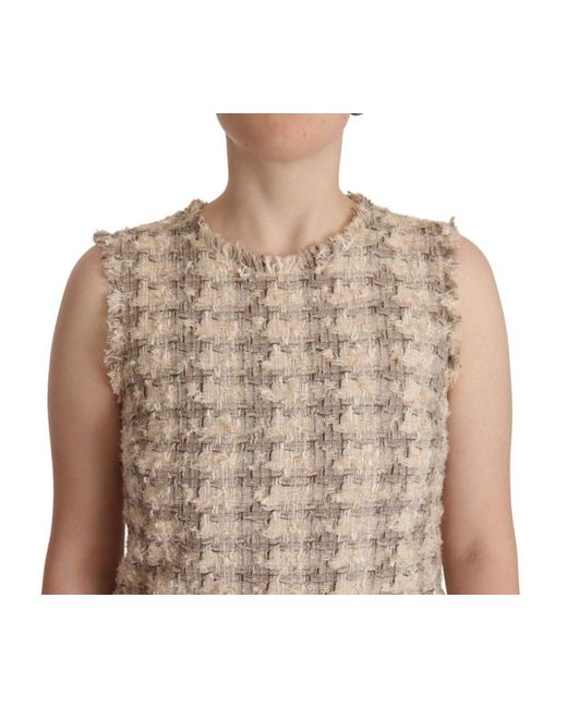 Dolce & Gabbana Multicolor Chic Checkered Shift Mini Dres