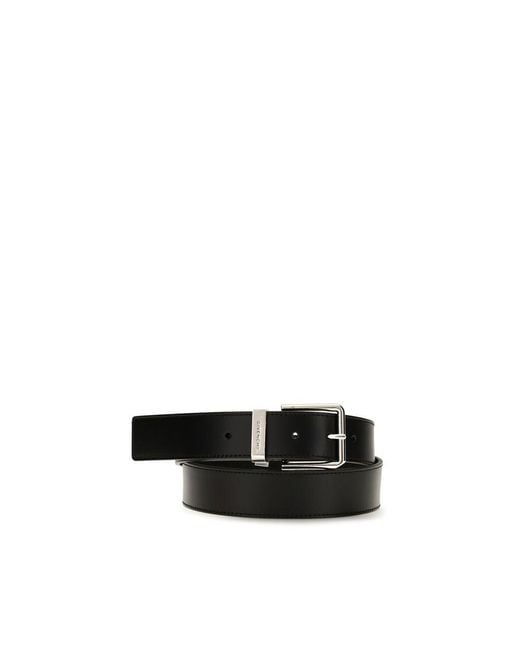Givenchy Black Calf Leather Bos Taurus Regular Belt for men