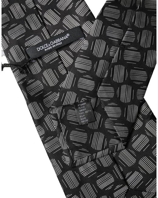 Dolce & Gabbana Multicolor Geometric Silk Adjustable Neckwomen's Tie