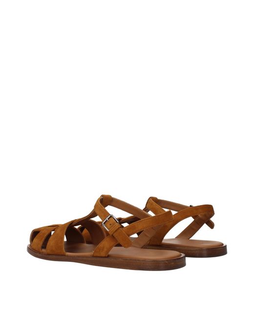 Church's Brown Odyssey Suede Sandals/Tobacco