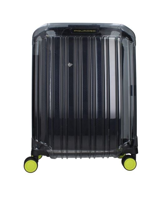 Piquadro Black Gray Polycarbonate Luggage And Travel for men