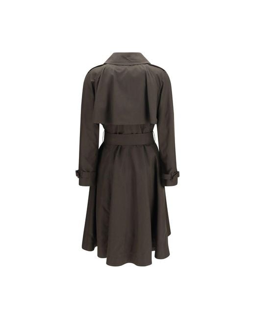Burberry Brown Bicolor Cotton Coat